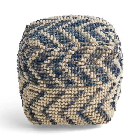 Alina - Wool And Cotton Pouf - Natural - Furniture Home Direct