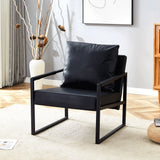 Classic Leather And Metal Frame Sofa, Ergonomically Designed, A Perfect Blend Of Modern And Industrial Styles - Furniture Home Direct