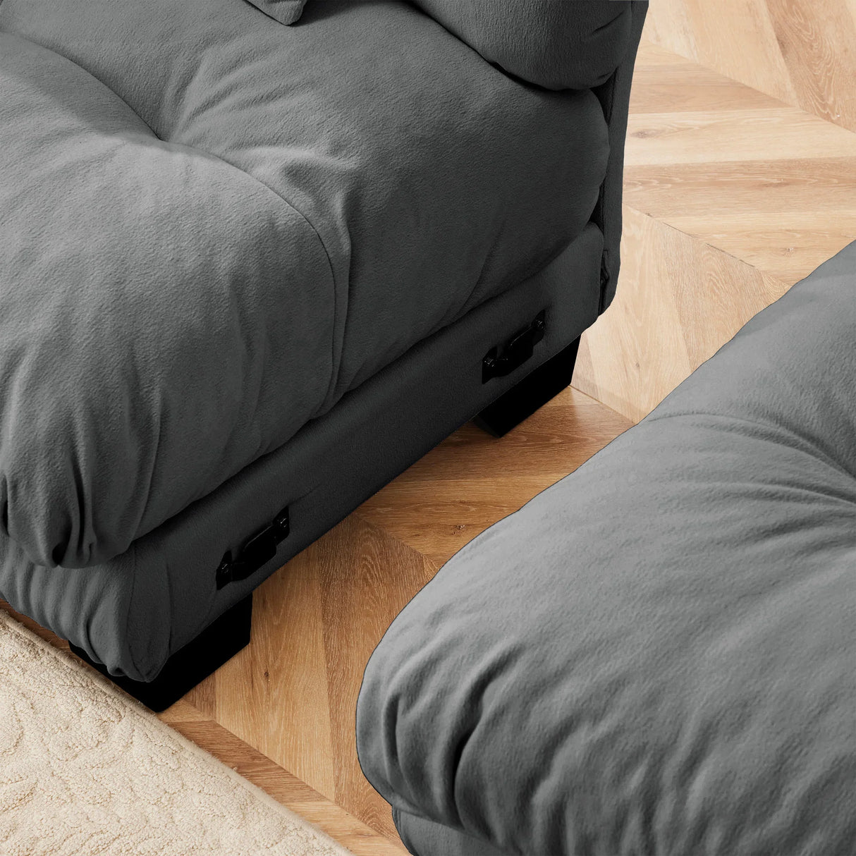 Modular Chenille Sofa - Gray - Furniture Home Direct