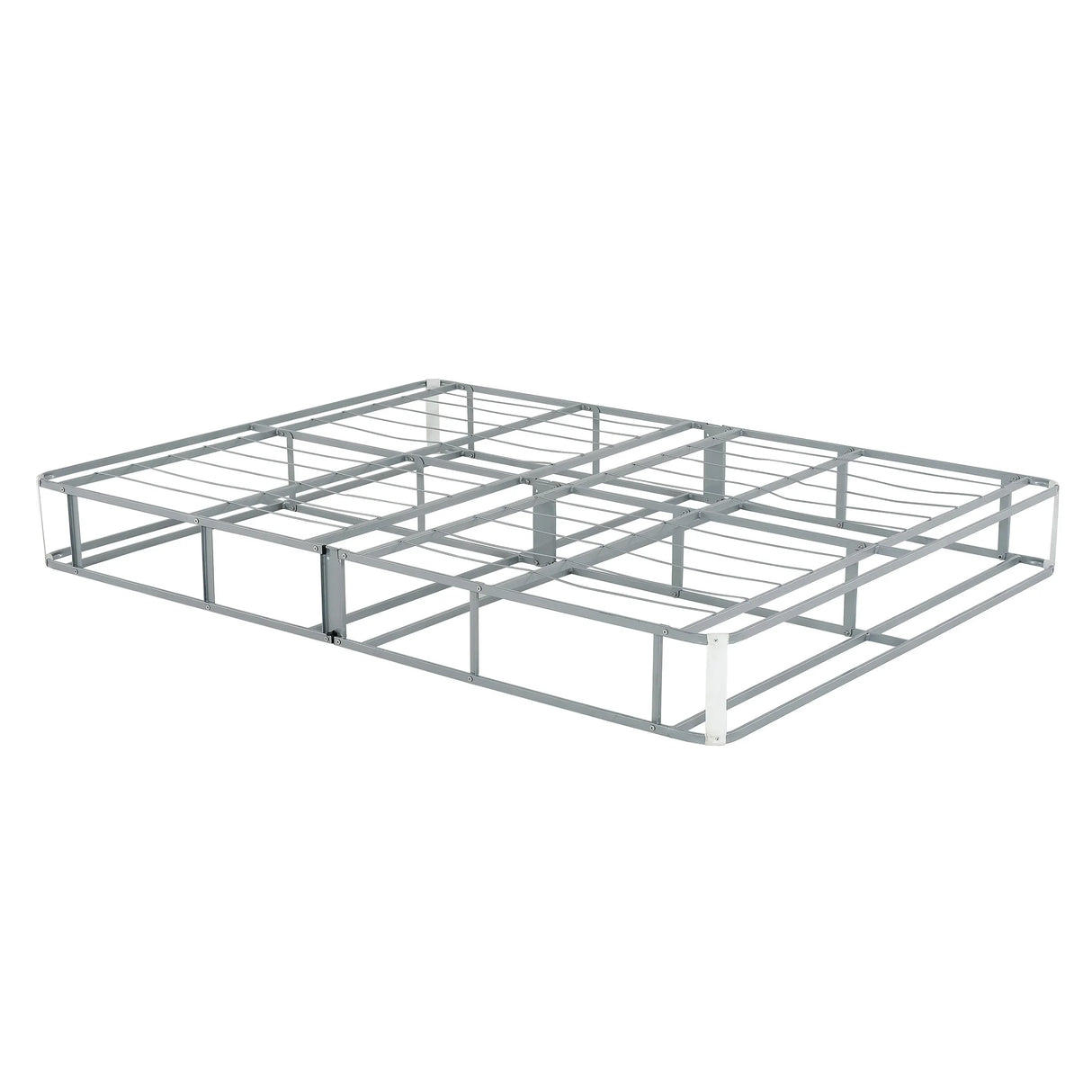 Twin XL Bed Foundation Foldable Metal Durable Frame Grey - Furniture Home Direct
