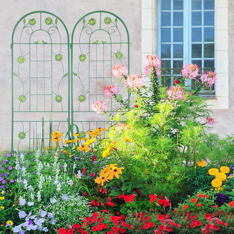 Metal Garden Trellis Rustproof Trellis For Climbing Plant Outdoor Flower Support - Furniture Home Direct