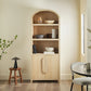Modern 3 Shelf Open Arched Bookcase Cabinet - Furniture Home Direct