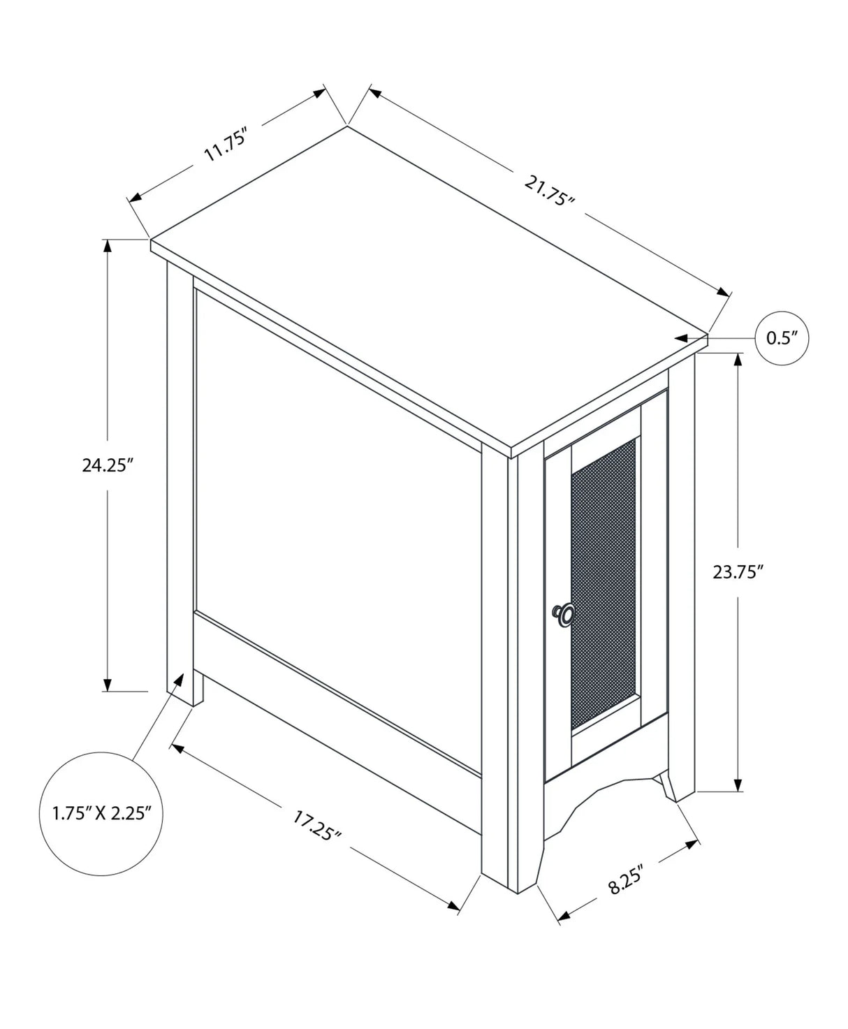 Accent End Table Transitional Versatile Design - Furniture Home Direct
