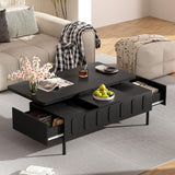 Lift Top Coffee Table With 2 Drawers With Hidden Storage Compartment For Living Room - Furniture Home Direct
