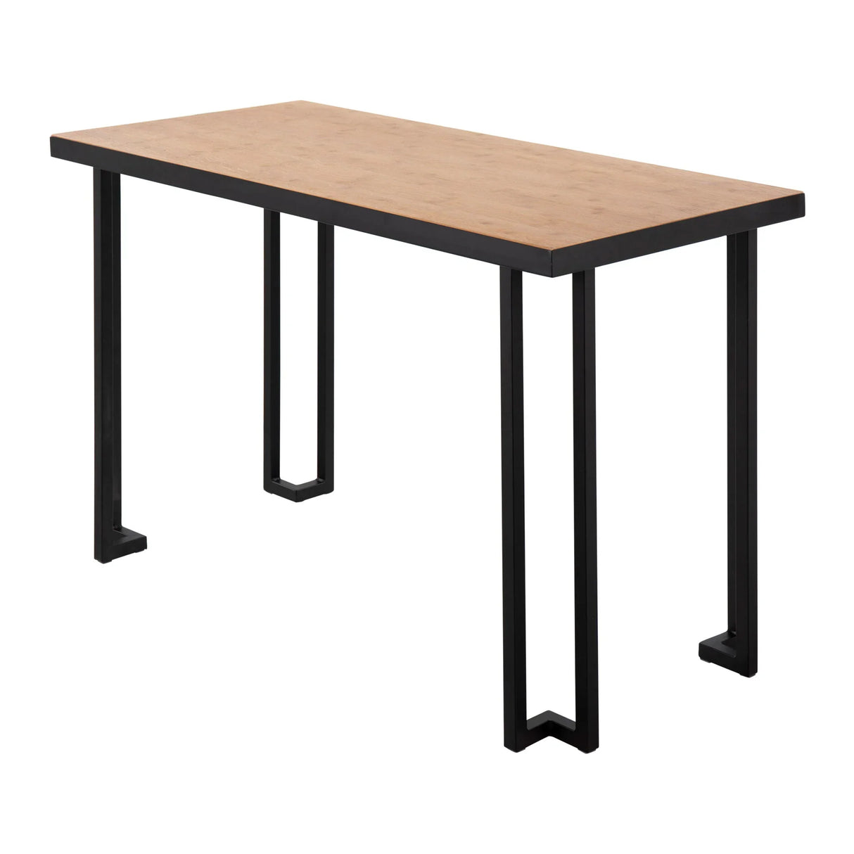 Roman - Industrial Desk - Black / Natural - Furniture Home Direct