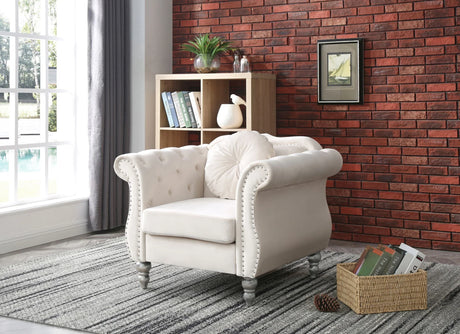 Chic Transitional Flared Arm Chair - Furniture Home Direct