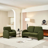 Loveseat Sofa Small Couch For Living Room, Sherpa Fabric Upholstered Loveseat Sofa Couch, Small Loveseat Sofa For Apartment, Bedroom - Furniture Home Direct