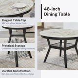 Dining Set Round Marble Table With Velvet Chairs Gray - Furniture Home Direct