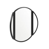 Modern Hinge Round Wall Mirror - Black - Furniture Home Direct