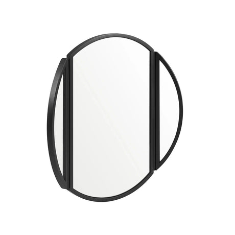 Modern Hinge Round Wall Mirror - Black - Furniture Home Direct