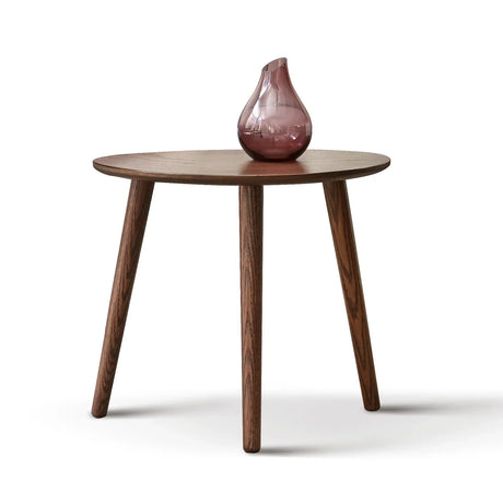 Center Table Low Table 100% Solid Oak Wood Top Plate Desk Pebble Shaped Natural Wooden Coffee Table - Walnut - Furniture Home Direct