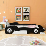Race Car-Shaped Platform Bed With Wheels - Furniture Home Direct
