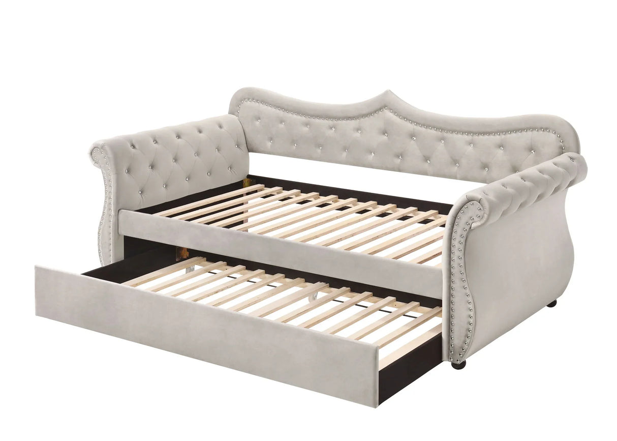 Adkins - Twin Daybed With Trundle - Beige - Furniture Home Direct