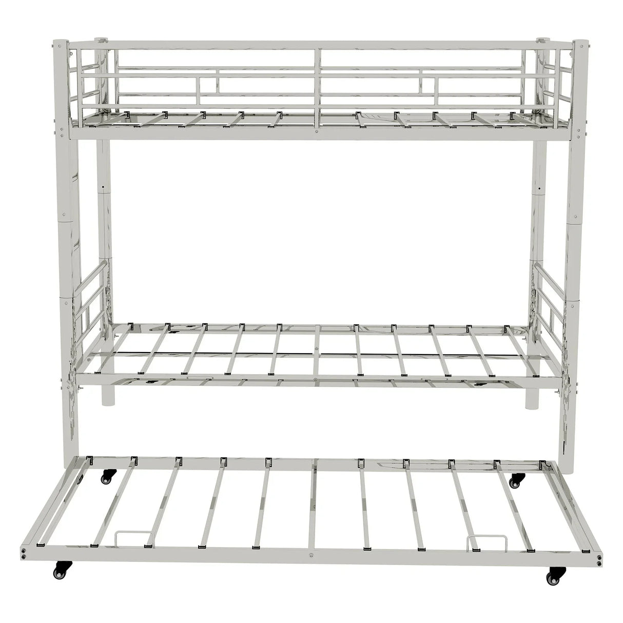Bunk Bed For Kids, Convertible Frame With Ladders & Guardrail - Furniture Home Direct