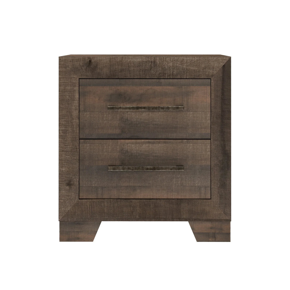 Plinz - 2 Drawer Nightstand - Brown - Furniture Home Direct