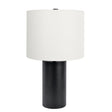 Aura - Table Lamp With On / Off Switch Block Base - Black / White - Furniture Home Direct