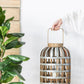 Decorative Lantern With Handle, Wooden Lantern For Indoor Outdoor, Home Garden Wedding - Furniture Home Direct