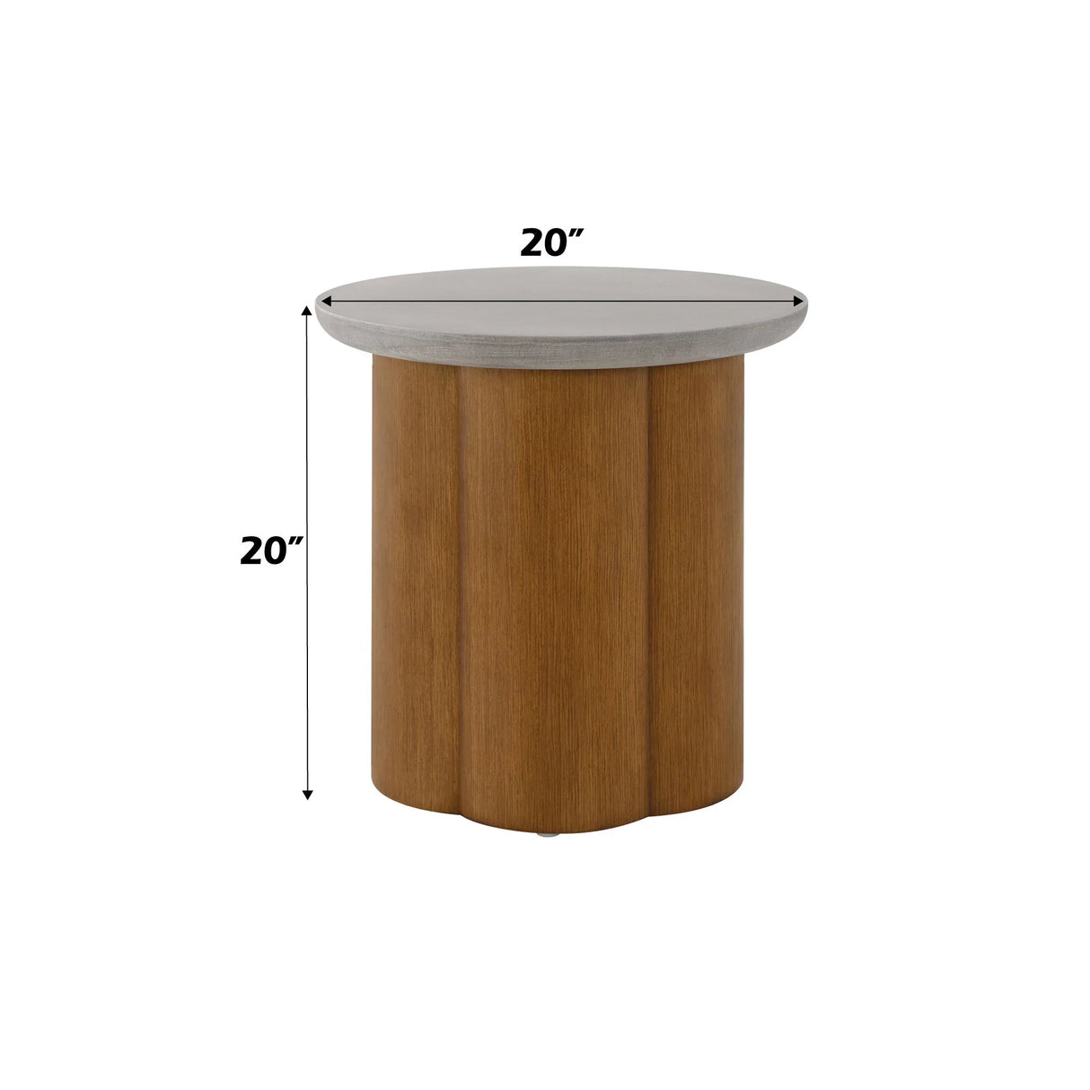 Evenlyn - Faux Concrete Top Table - Furniture Home Direct