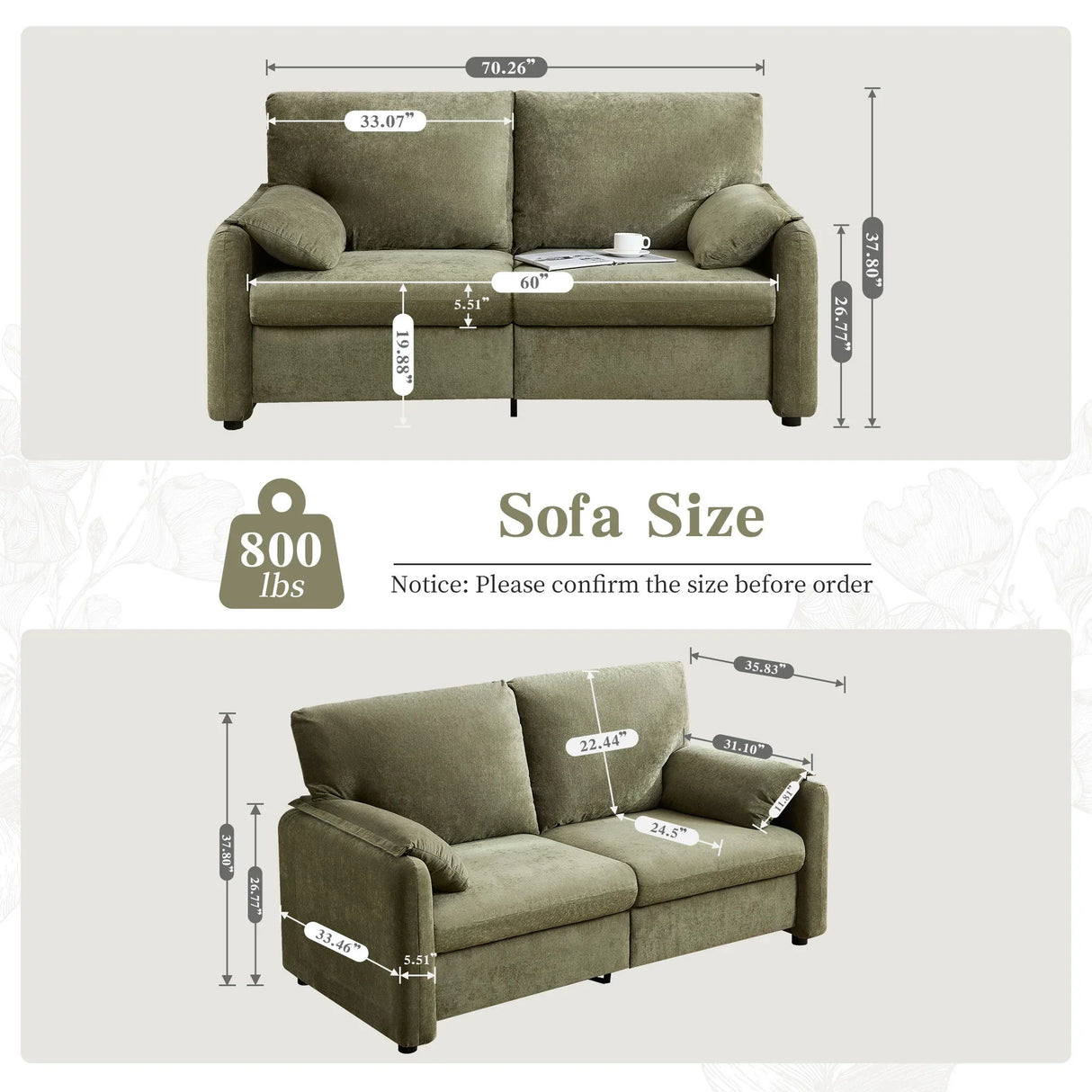 Modern Minimalist Down Filled Sofa - Furniture Home Direct