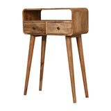 Curved Chestnut Console Table - Furniture Home Direct