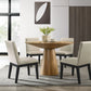 Jasper - Contemporary Round Dining Table With Black Finish Chairs - Furniture Home Direct
