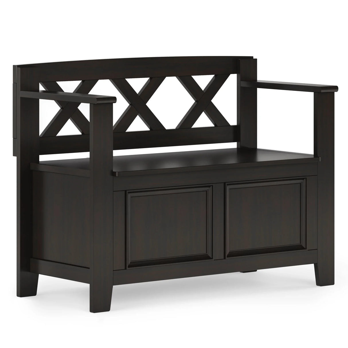 Amherst - Small Transitional Entryway Storage Bench - Furniture Home Direct