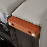 Leather Reclining Sectional with USB Port - Light Gray - Furniture Home Direct