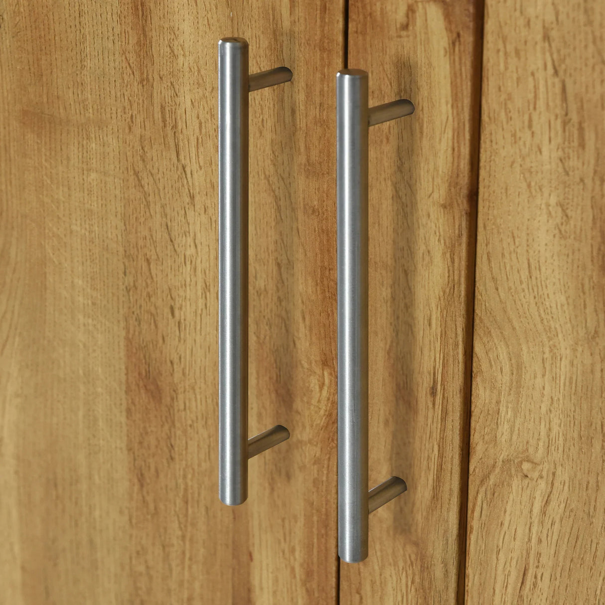 Wardrobe Armoire with Four Doors and Three Drawers Natural - Furniture Home Direct