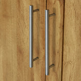 Wardrobe Armoire with Four Doors and Three Drawers Natural - Furniture Home Direct