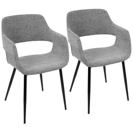 Margarite - Contemporary Dining / Chair (Set of 2) - Black / Gray - Furniture Home Direct