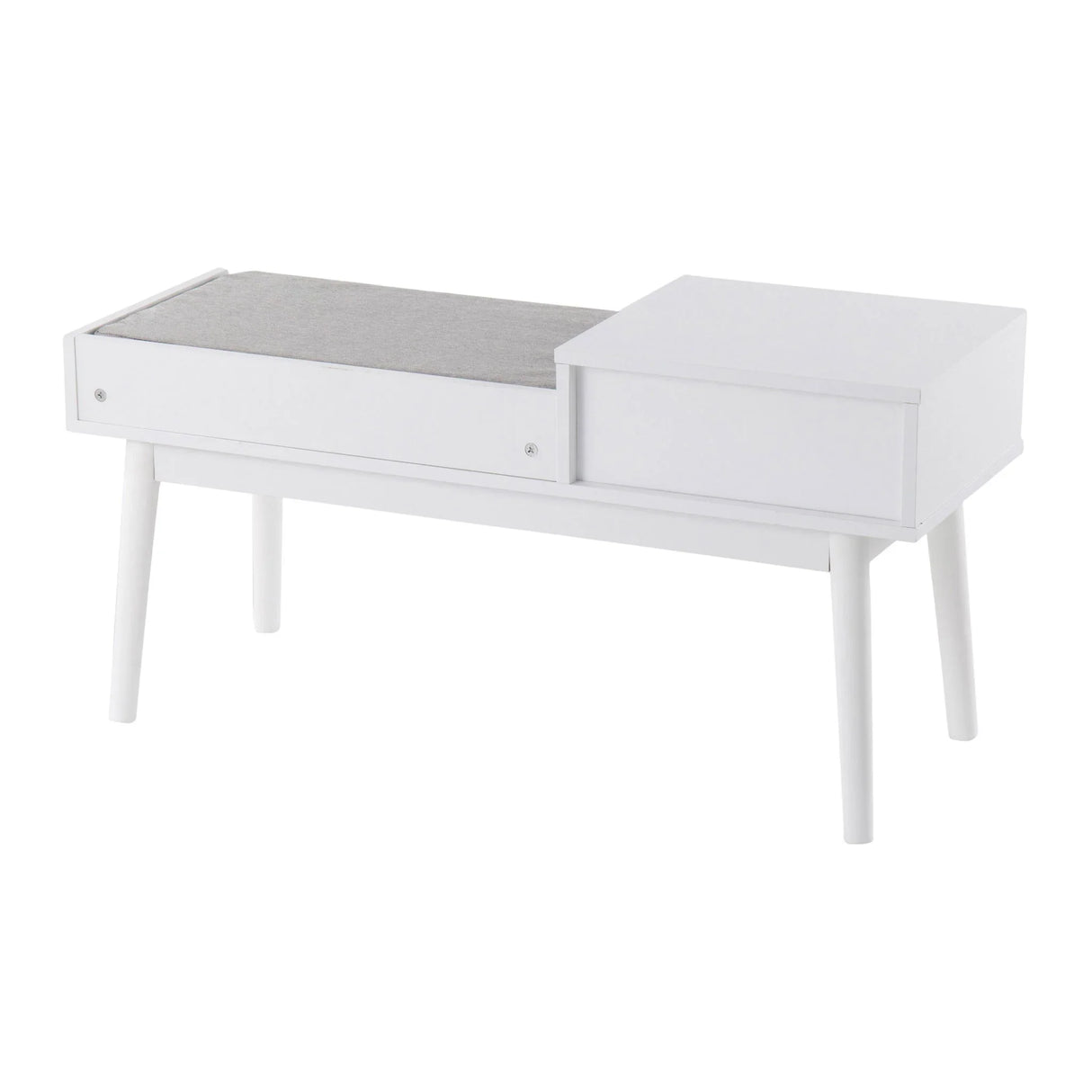 Telephone Contemporary Bench With Pull Out Drawer - Furniture Home Direct