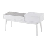 Telephone Contemporary Bench With Pull Out Drawer - Furniture Home Direct