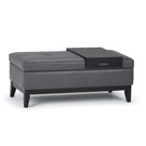Oregon - Contemporary Storage Ottoman Bench With Tray - Furniture Home Direct
