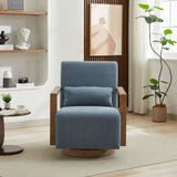 Swivel Modern Upholstered Accent Chair With Armrests - Furniture Home Direct