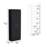 Clinton - Pantry Storage Kitchen Cabinet - Black - Furniture Home Direct
