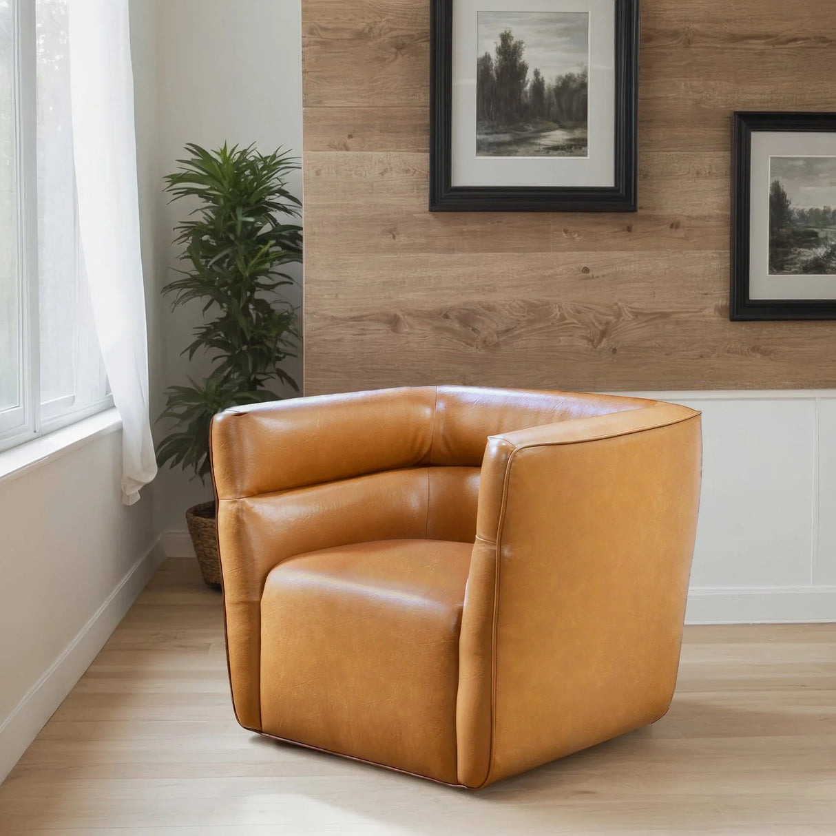 Callan - Swivel Chair - Tan - Furniture Home Direct