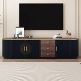 Modern Minimalist TV Stand For TVs Up To 80" With 3 Drawers And 1 Shelf - Furniture Home Direct