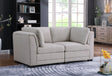 Kristin - Linen Fabric Loveseat - Light Gray - Furniture Home Direct