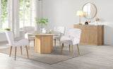 Qwin - Marble Top Round Dining Table - Natural - Furniture Home Direct