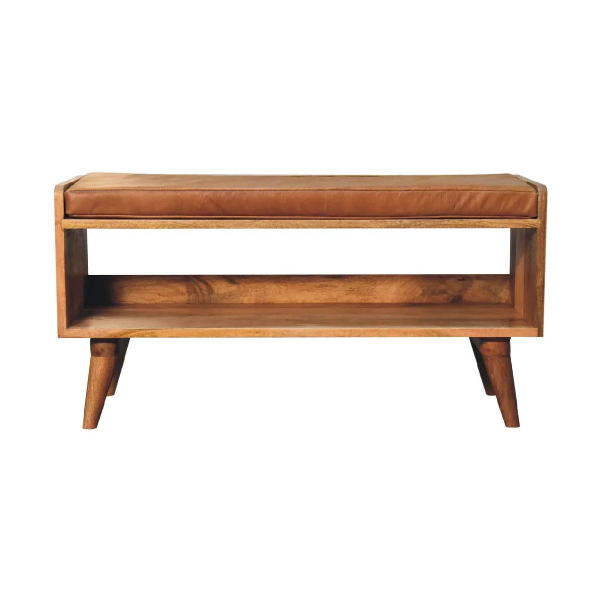 Solid Wood Bench With Upholstered Sea - Furniture Home Direct