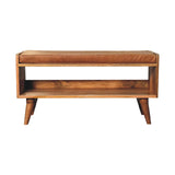 Solid Wood Bench With Upholstered Sea - Furniture Home Direct