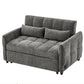 Loveseat Sofa Pull-Out Bed With Adjustable Backrest, 3 USB Ports And 2 Lumbar Pillows For Living Room - Furniture Home Direct