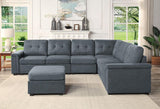 Isla - Fabric Sectional Sofa With Ottoman - Furniture Home Direct