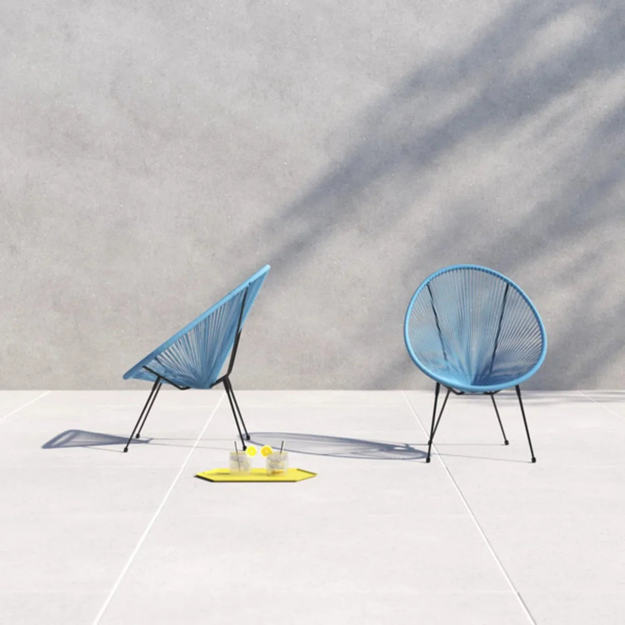 Modern Egg Shaped String Chairs (Set of 2) - Furniture Home Direct