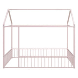 Metal Bed House Bed Frame With Fence - Furniture Home Direct