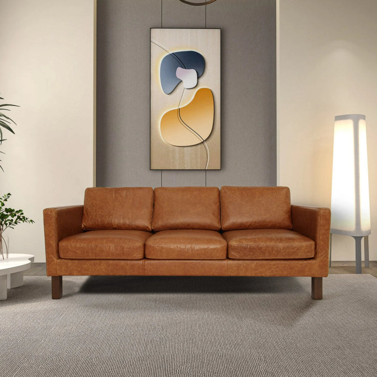 Memphis - Waxy Sofa - Cognac - Furniture Home Direct