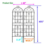 Metal Garden Rustproof Trellis For Climbing Plants Outdoor Flower Support - Furniture Home Direct