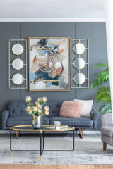 3 Mirror Piece Wall Mirror InRectangular Frame, Home Wall Decor For Bedroom Living Room - Furniture Home Direct