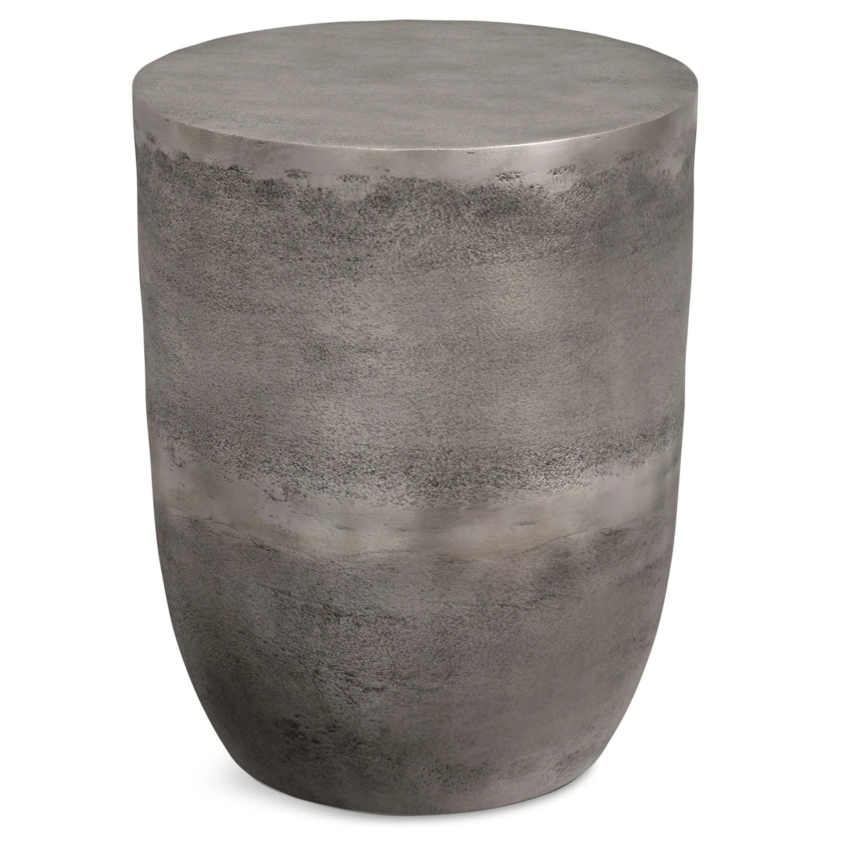 Morris - Metal End Table - Antique Silver - Furniture Home Direct
