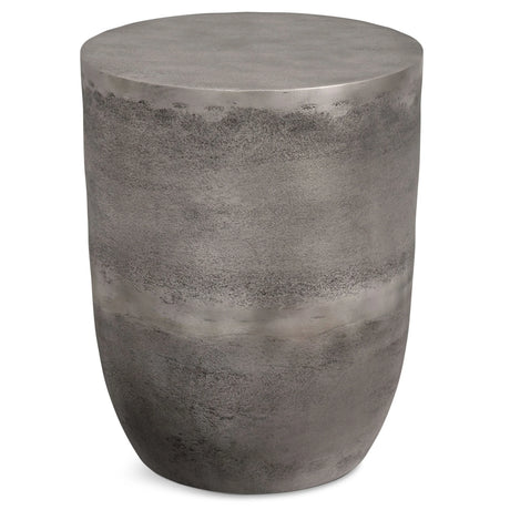 Morris - Metal End Table - Antique Silver - Furniture Home Direct